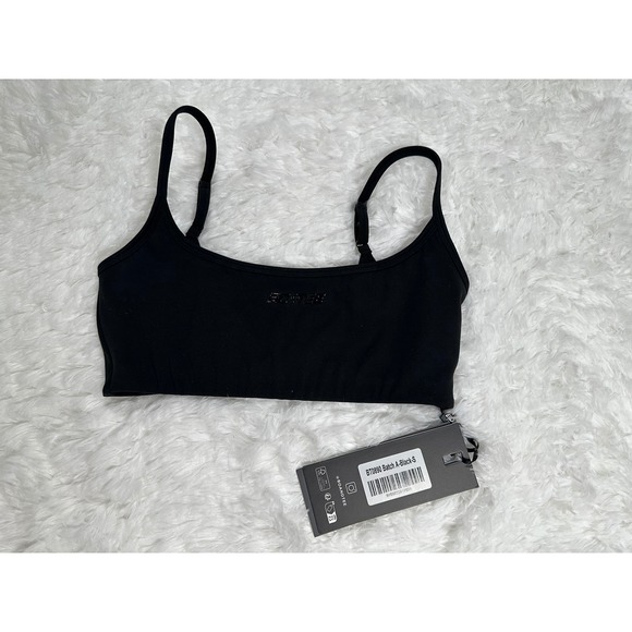 Bo+Tee Black Twist Back Scoop Neck Sports Bra size - Small - Picture 1 of 2